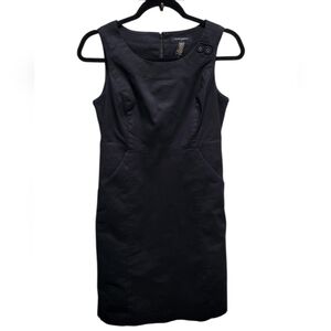 Banana Republic Black Sleeveless Sheath Dress Size 0 Work Career Classic